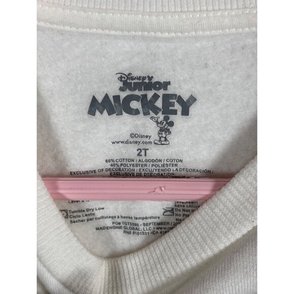 Disney Junior Mickey Mouse Toddler Sweatshirt 2T White & Red - Picture 3 of 9